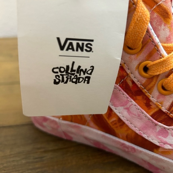 Vans Orange and Pink Marbled Collina Strada High-Top Sneakers Limited Edition - Picture 5 of 8